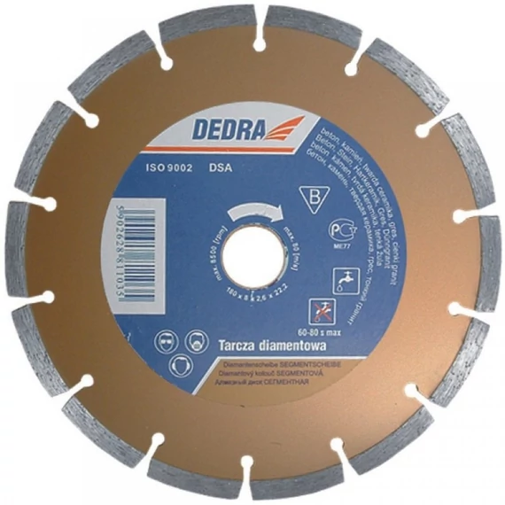 Dedra gyémánt vágótárcsa 110 mm betonhoz, téglához, klingertéglához, kőhöz
