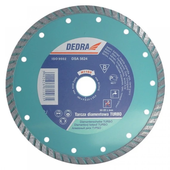 Dedra gyémánt vágótárcsa 150 mm betonhoz, kőhöz, kerámiához, greshez