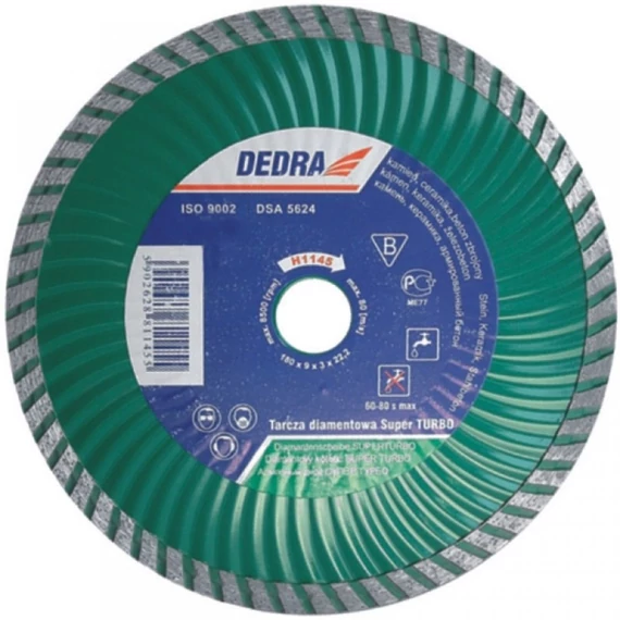 Dedra gyémánt vágótárcsa 180 mm vasbetonhoz