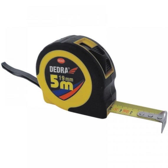 Dedra mérőszalag 8 m 1 stoppos gumirozott PVC tartóval