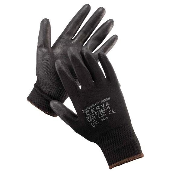Munkavédelmi kesztyű Bunting Black 7-es méret PU