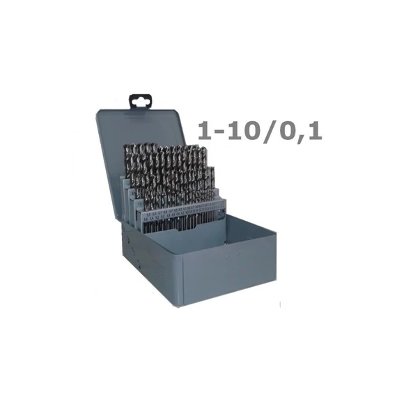 Tivoly T540 csigafúró készlet 1-10 mm /0,1 mm 91 db-os HSS Furius