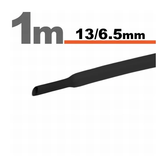 Zsugorcső fekete 13 / 6,5 mm