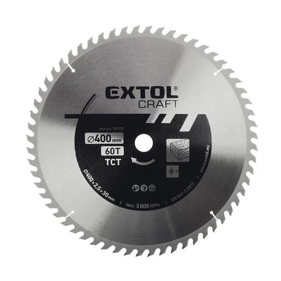 Extol körfűrészlap 400x30x3.8 60T keményfémlapkás