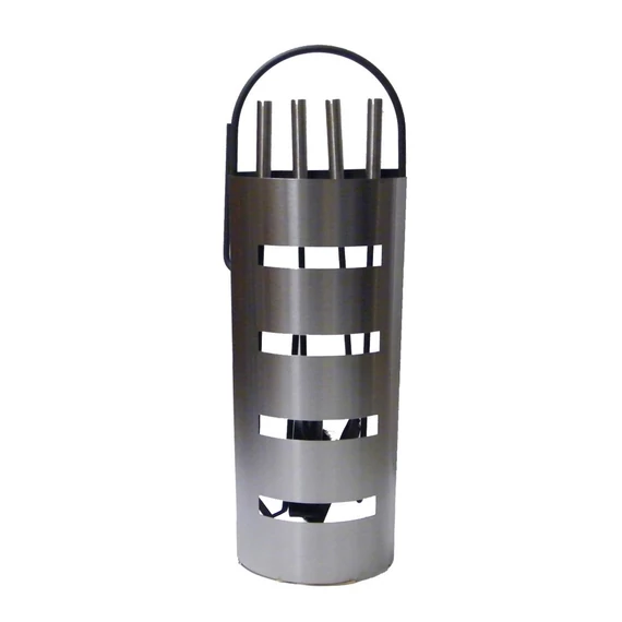 Kandalló szett 5 db-os inox 66 cm