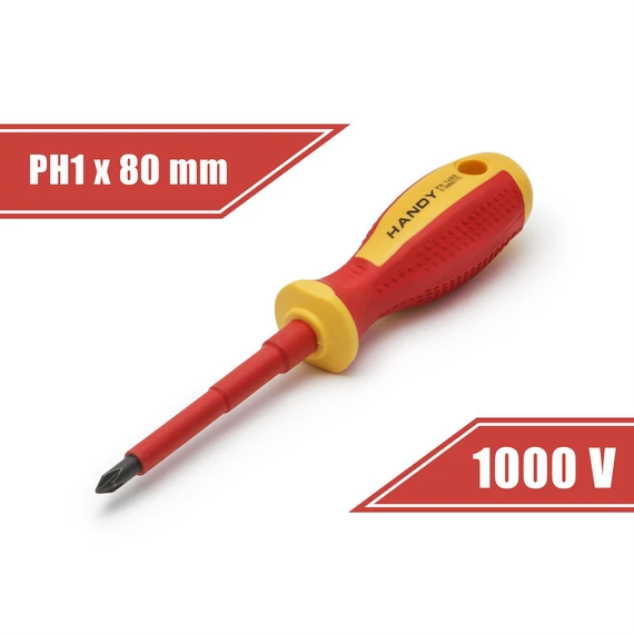 Csavarhúzó PH1x80 mm szigetelt mágneses