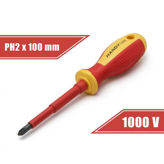 Csavarhúzó PH2x6x100 mm szigetelt mágneses