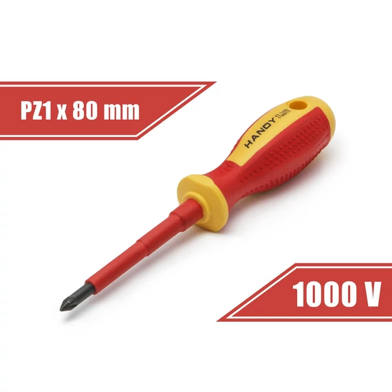 Csavarhúzó PZ1x80 mm mágneses szigetelt
