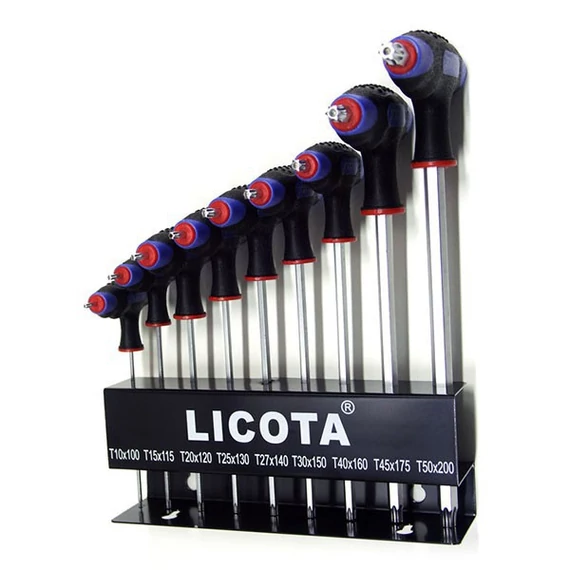 Licota T-kulcs készlet torx 9 db T10-T50