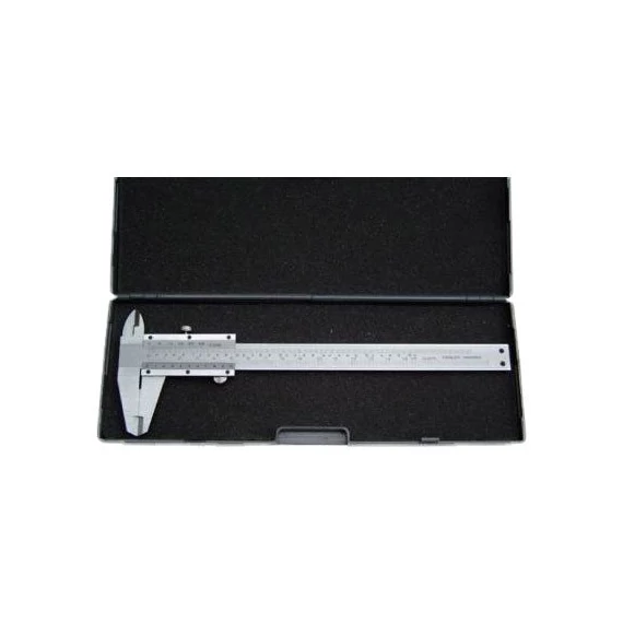 Tolómérő 150 mm fém INOX műanyag dobozban