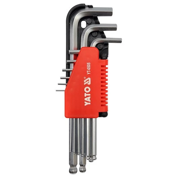 Yato imbuszkulcs készlet 9 db 1,5-10 mm gömbvégű normál