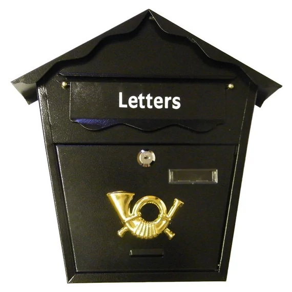 Postaláda Romantic fekete 36x36x10 cm