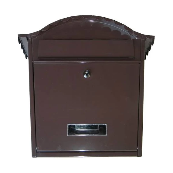 Postaláda ívelt fedelű 37x36x13.5 cm barna