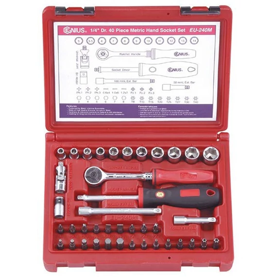 Genius lapos, philips, pozidriv, imbusz, lyukas torx bit / dugókulcs készlet 40