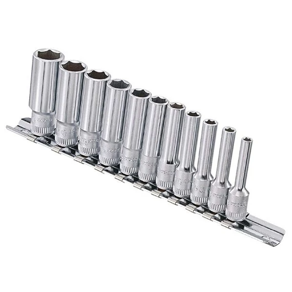 Genius dugókulcs készlet 1/4" 6 lapú hosszú
