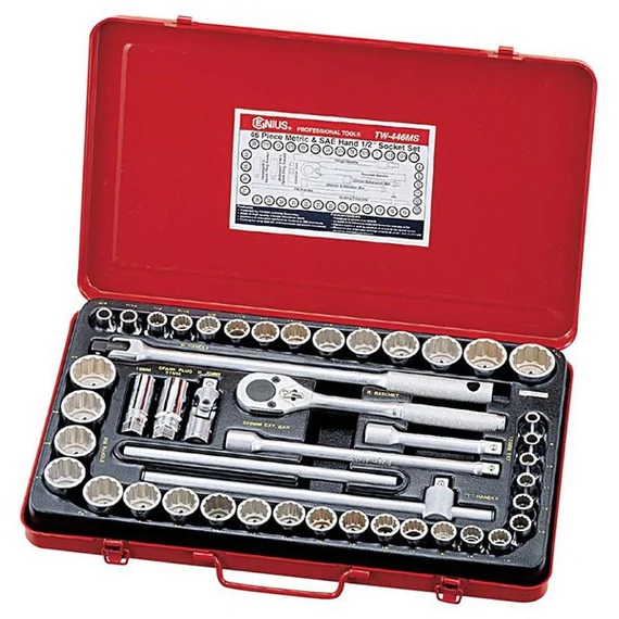 Genius dugókulcs készlet 46 db 1/2" col-m