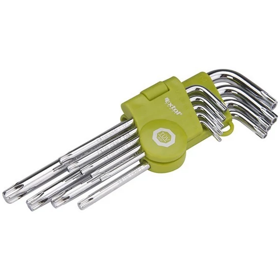 Extol torx kulcs készlet 9 db hosszú lyukas