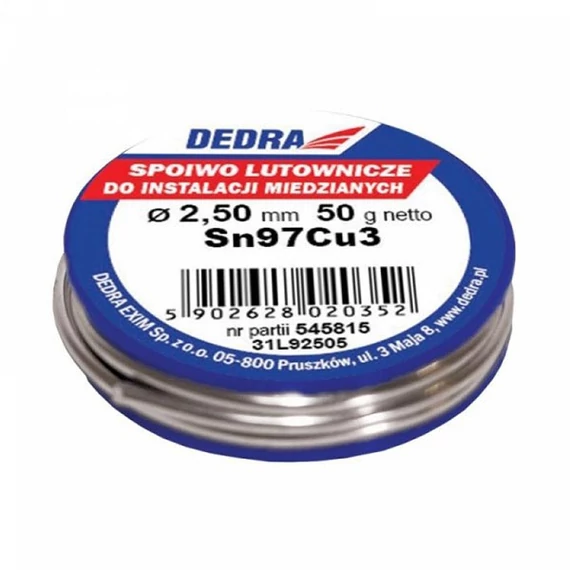 Dedra forrasztóón 2,5 mm 50g