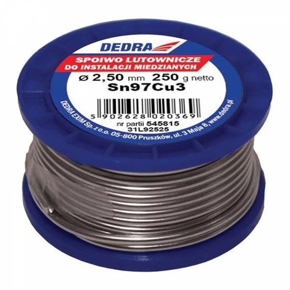 Dedra forrasztóón 2,5 mm 250g