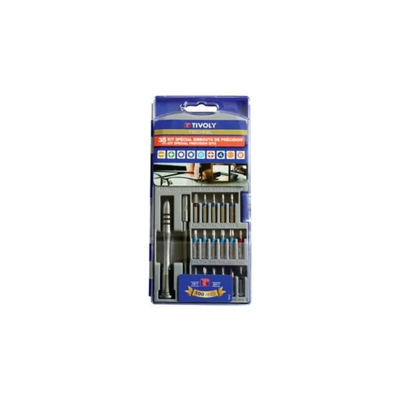 Tivoly sl, pz, ph, imbusz, tx, ttx, triwing, spinner, négyszög bit készlet 35 db