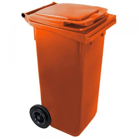 Háztartási kuka 120 L barna, kerekes
