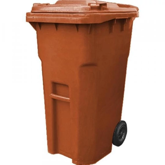 Háztartási kuka 240 L barna kerekes