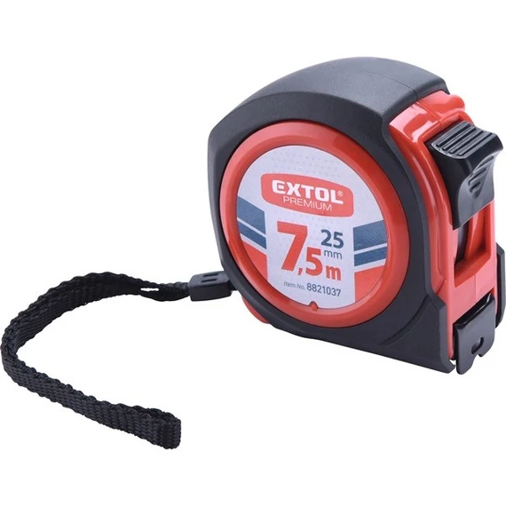 Extol mérőszalag 7.5 m 25 mm gumírozott, 1 stoppos