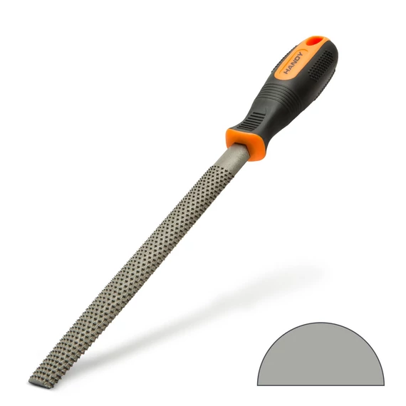 Félkerek ráspoly 200/2 mm közepes