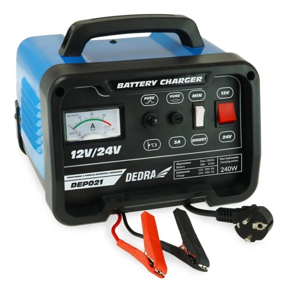 Dedra akkumulátor töltő 12/24 V 25-180 Ah
