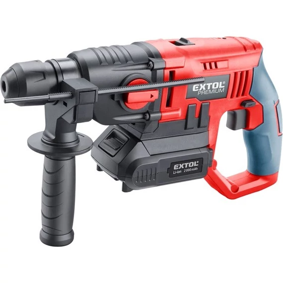 Extol akkumulátoros ütvefúró 1.2 J 2 Ah 20 V SDS-PLUS 1 db akkuval
