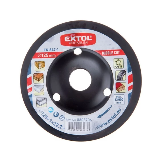 Extol faforgácsoló korong sarokcsiszlóhoz fém 125 mm