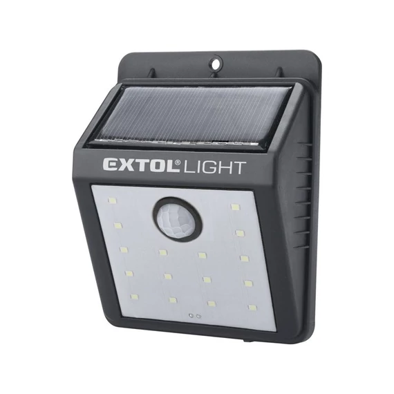 Extol éjszakai készenléti lámpa 16 Led 120 Lm akkumulátoros, napelemes