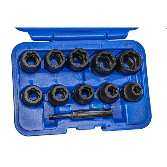 Sérült csavar leszedő légkulcsfej készlet 1/2" 11 db-os
