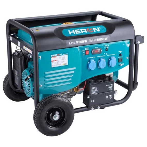 Heron benzinmotoros áramfejlesztő 5500 VA egyfázisú, önindítós + ajándék motorol
