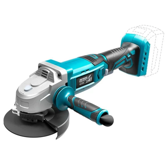 Dedra akkumulátoros sarokcsiszoló 125 mm 18 V akkumulátor nélkül