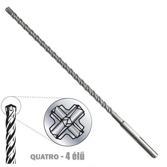 Dedra 4 élű betonfúró 14x570/430 mm SDS-MAX Quatro