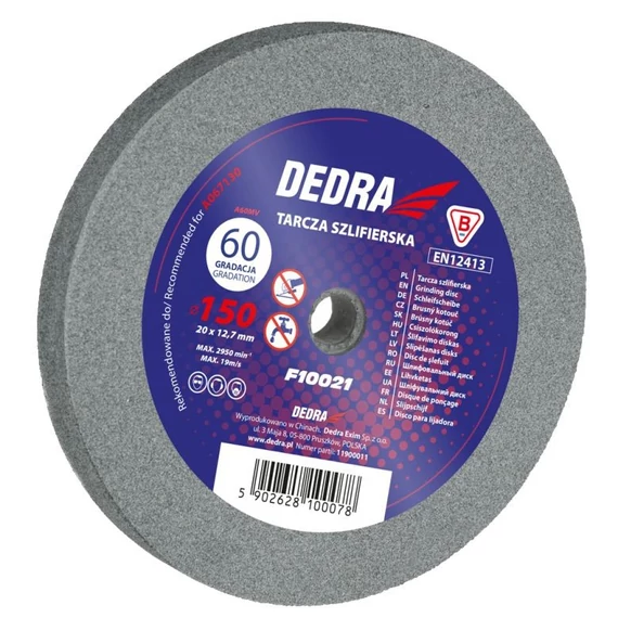 Dedra köszörűkorong 150x16x12,7 mm A60