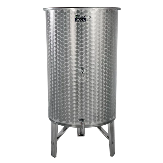 Bortartály rozsdamentes 380 l 2 db csappal