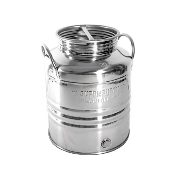 Rozsdamentes kanna füles 10 L-es, csappal