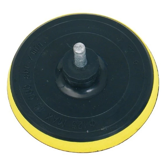 Gumitányér tépőzáras 125 mm fúrógéphez