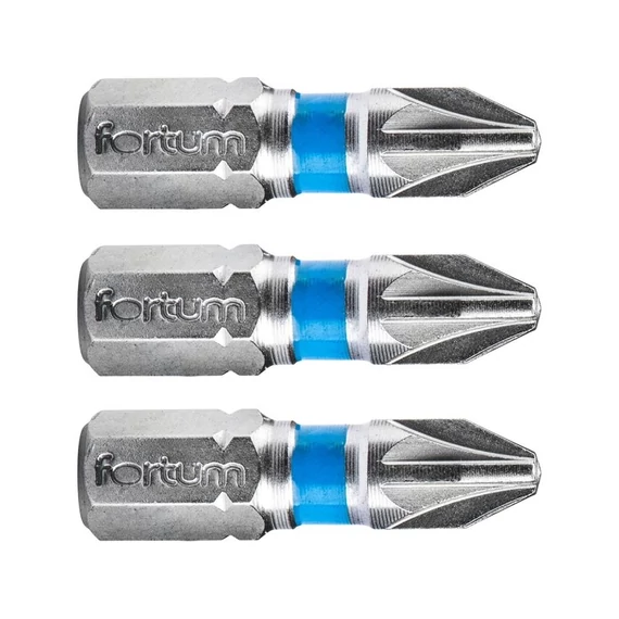 Fortum bit behajtó pozidriv PZ2 x 25 mm 1/4" 3 db