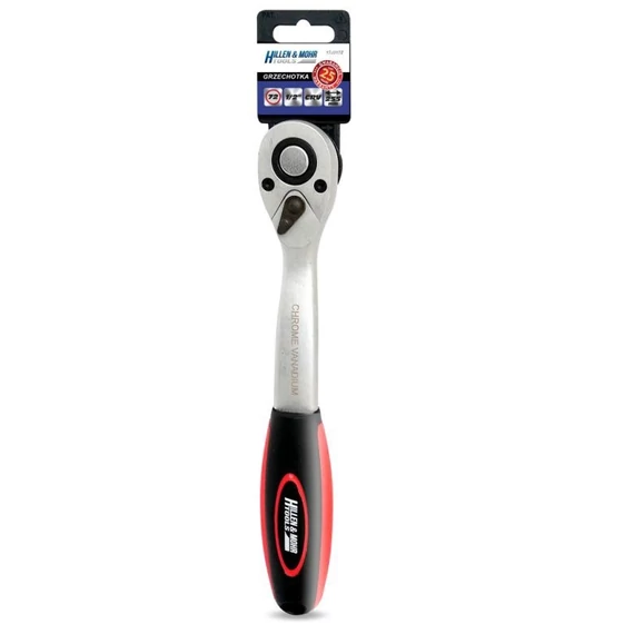 Hillen & Mohr racsnis hajtókar 72 fog 255 mm 1/2" PVC tartóval