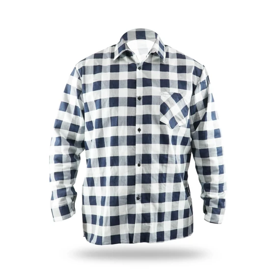 Dedra flanel ing sötétkék-fehér, méret XXXL 100% pamut