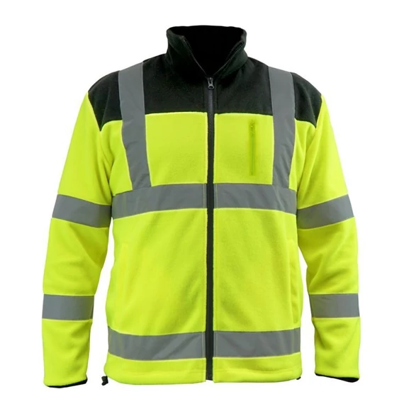 Dedra polár felső fényvisszaverős XXXL méret sárga-fekete 280g/m2