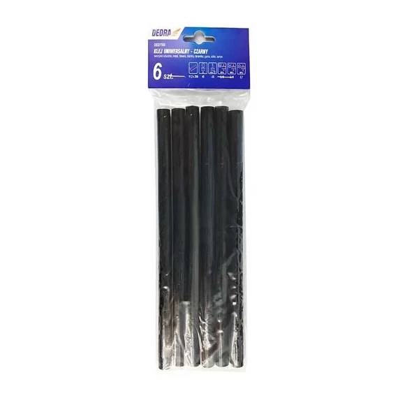 Dedra ragasztóstift 11x200 mm 6 db fekete