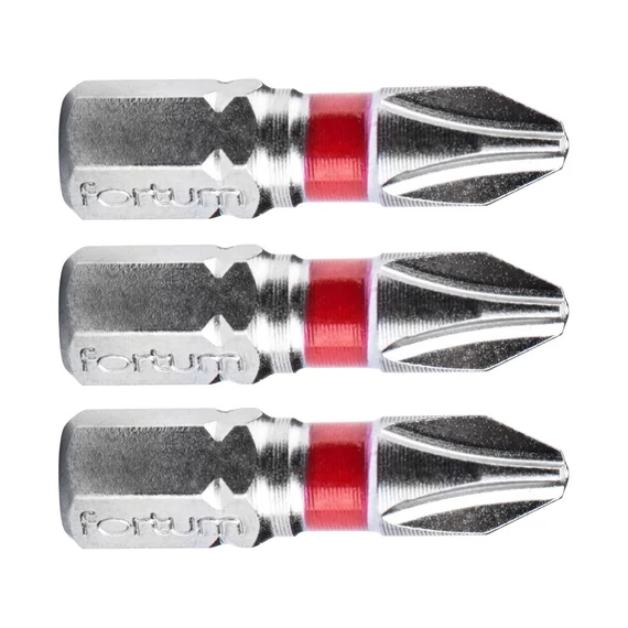 Fortum bit behajtó philips PH2 x 25 mm 1/4" 3 db