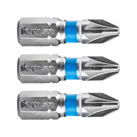 Fortum bit behajtó pozidriv PZ3 x 25 mm 1/4" 3 db
