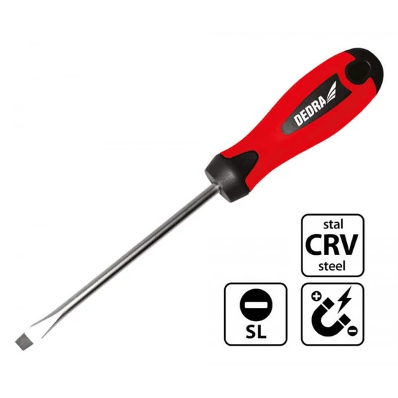 Dedra lapos csavarhúzó 6.0x150 mm mágneses