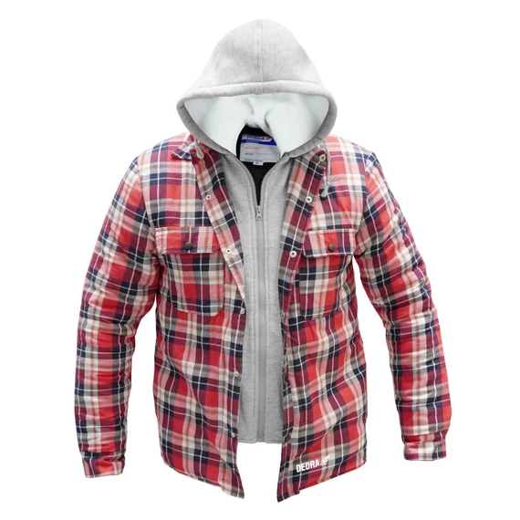 Dedra flanel pulóver, bélelt kapucnival XL méret