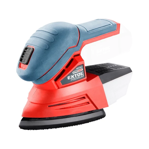 Extol akkumulátoros delta csiszoló 123x95 mm 20 V akkumulátor nélkül